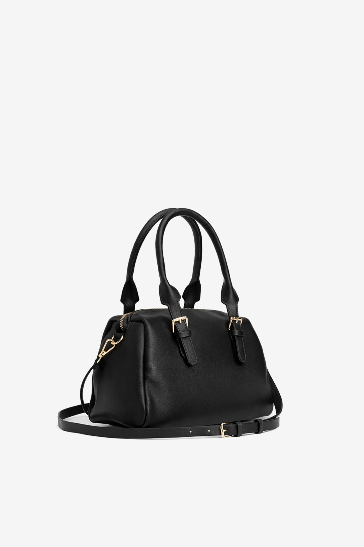 Black Handbag with Gold Details