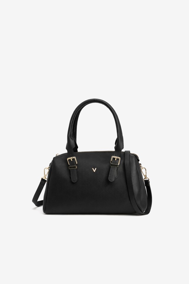 Black Handbag with Gold Details