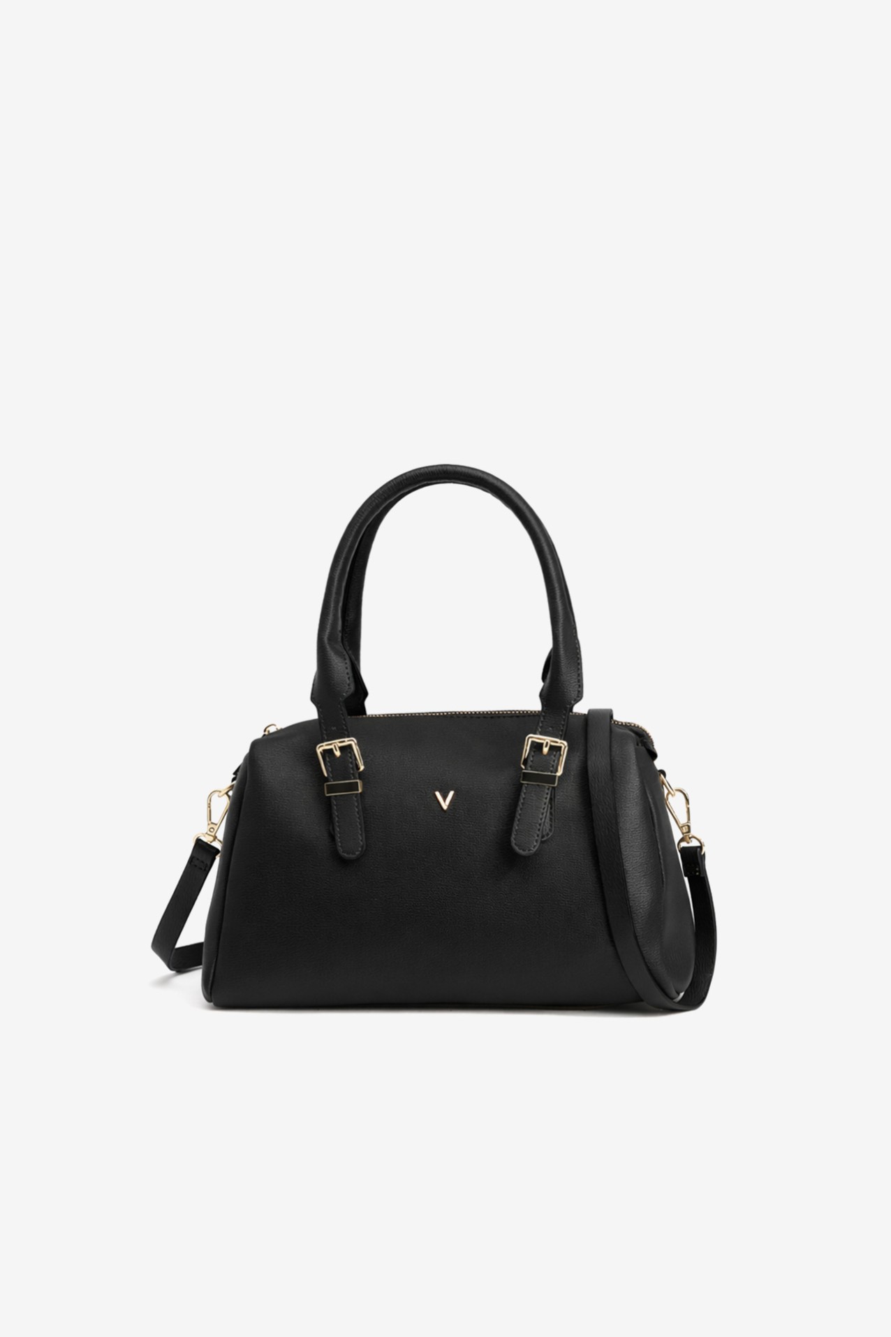 Black Handbag with Gold Details