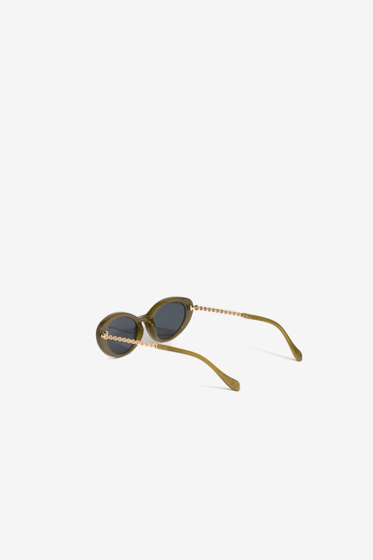 Green Oval Sunglasses