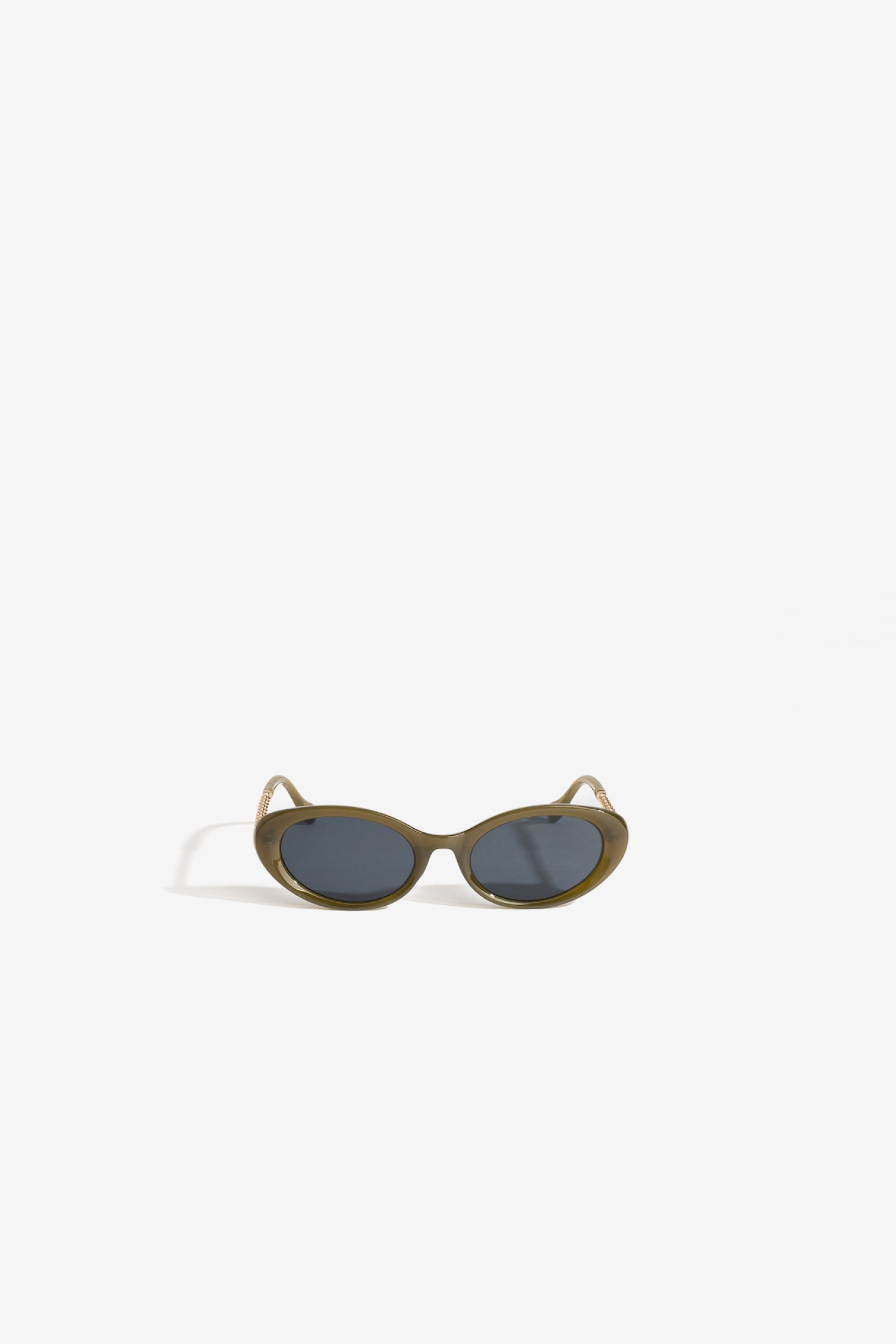 Green Oval Sunglasses