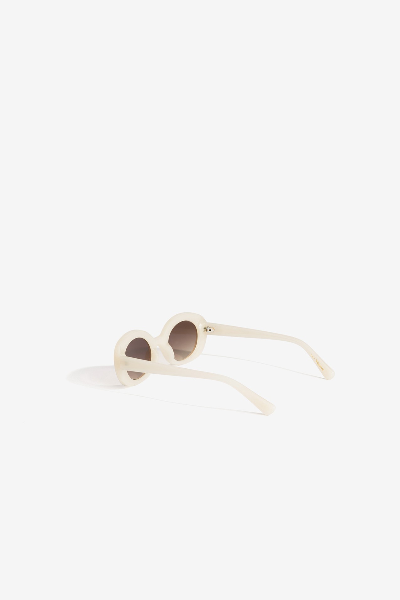 Oval Chunky Sunglasses Beige