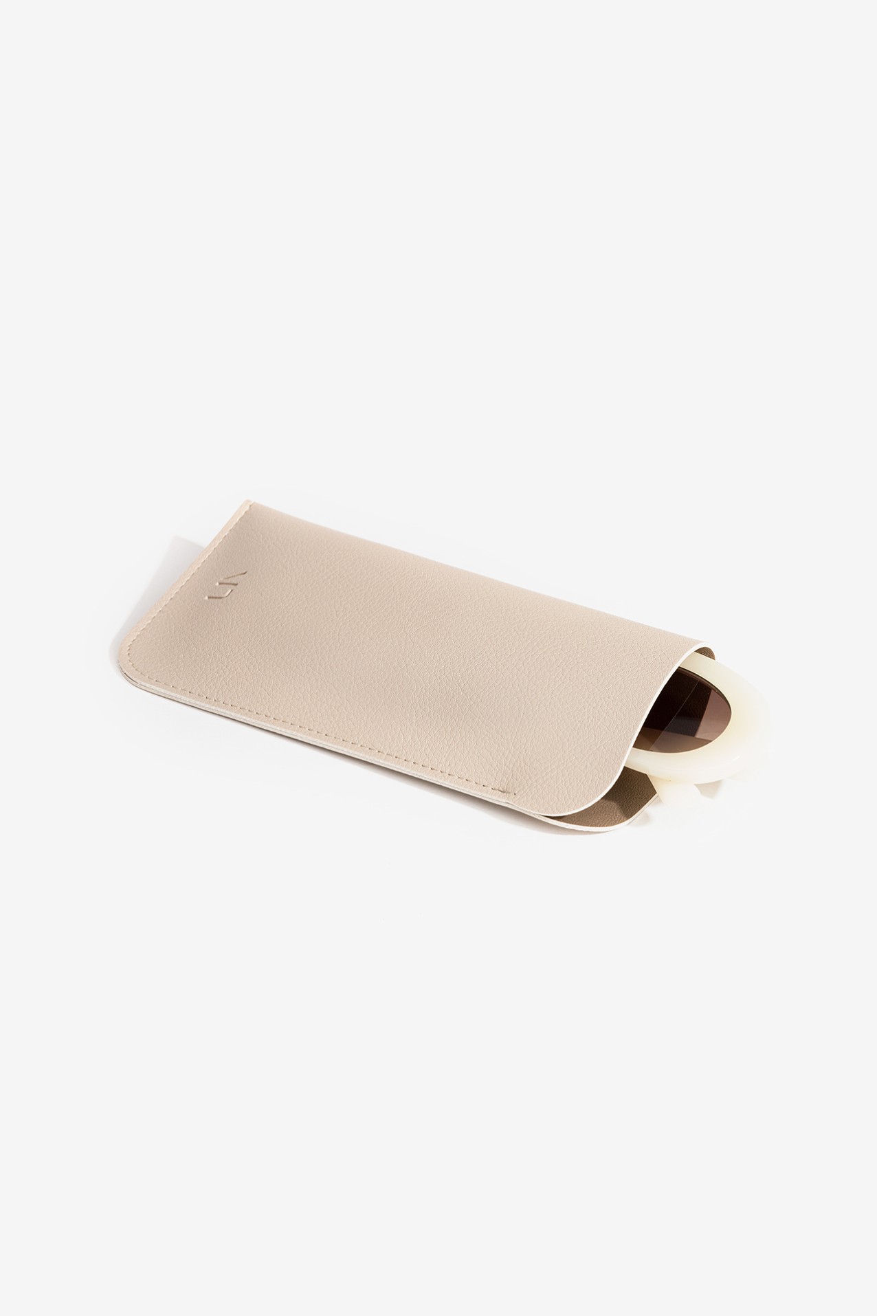 Oval Chunky Sunglasses Beige