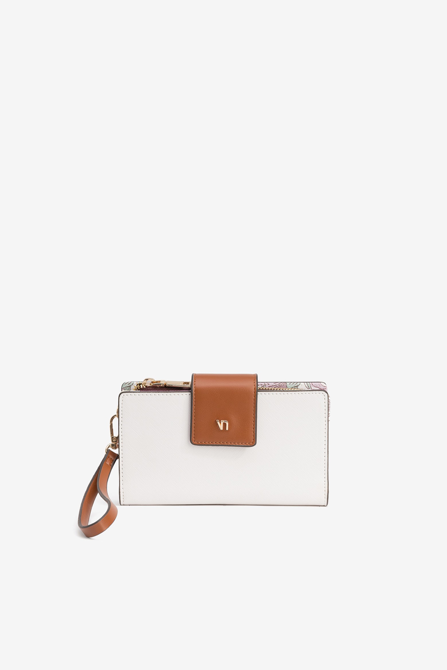 Beige Floral Wallet
