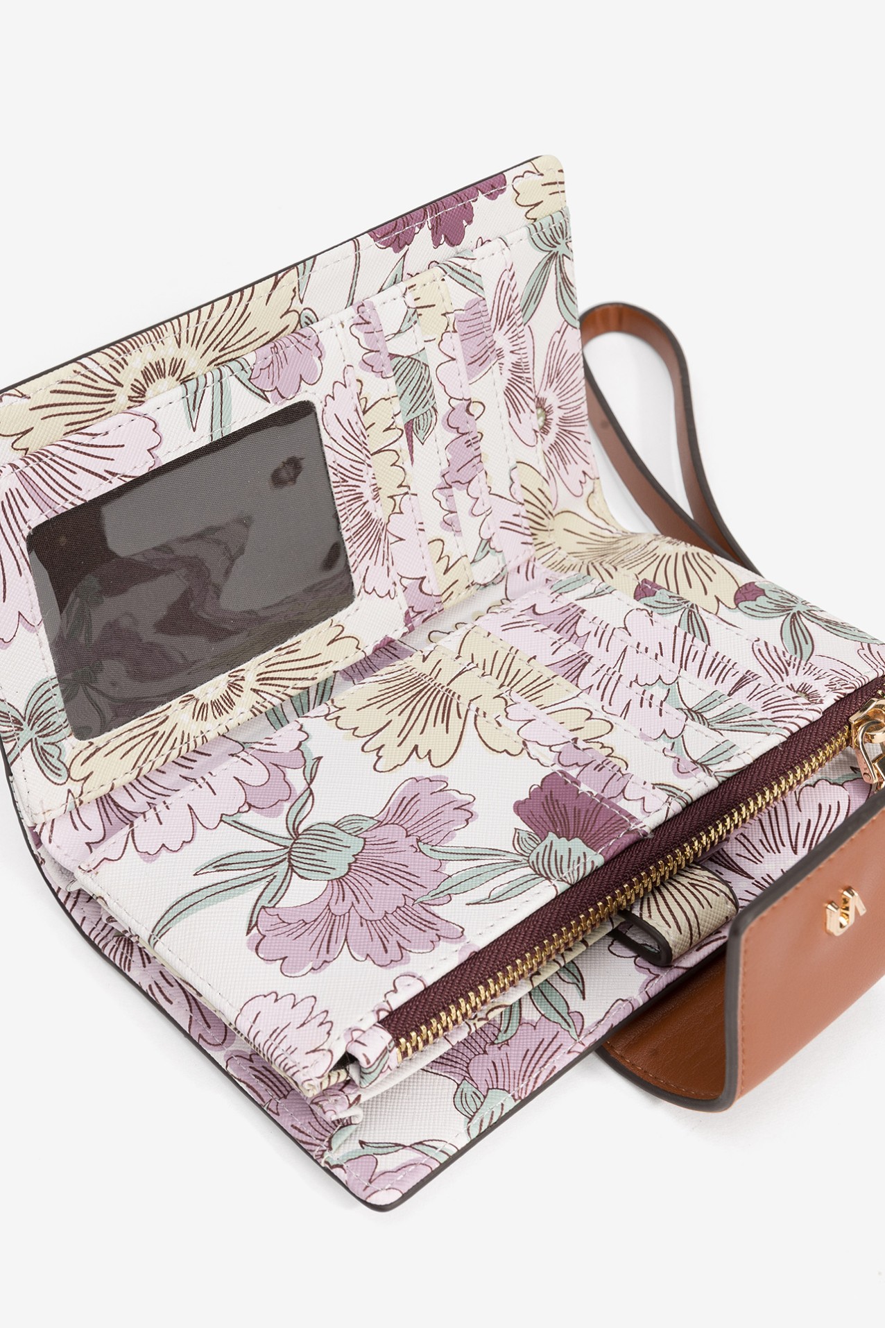 Beige Floral Wallet