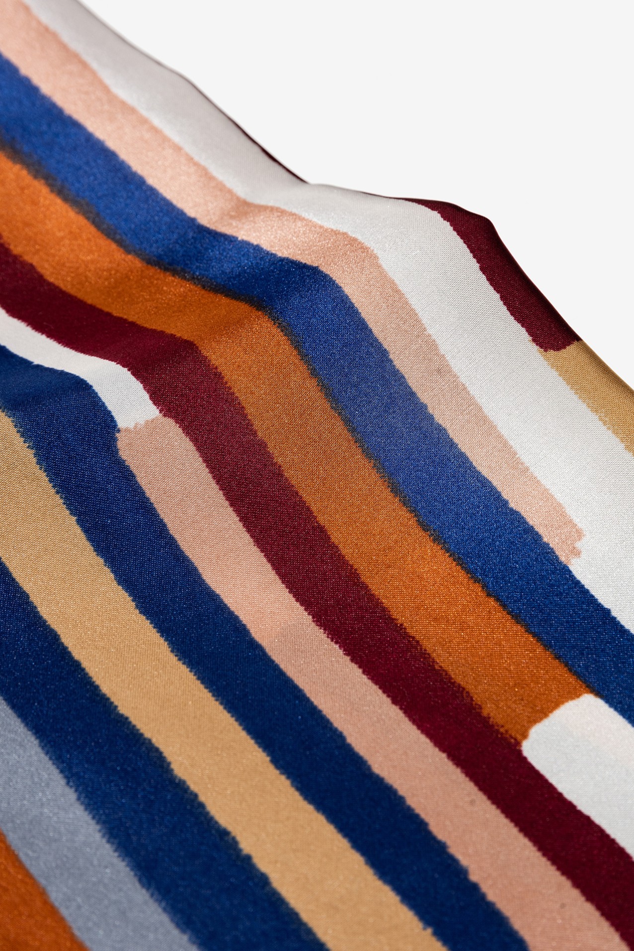 Blue Striped Rectangular Scarf