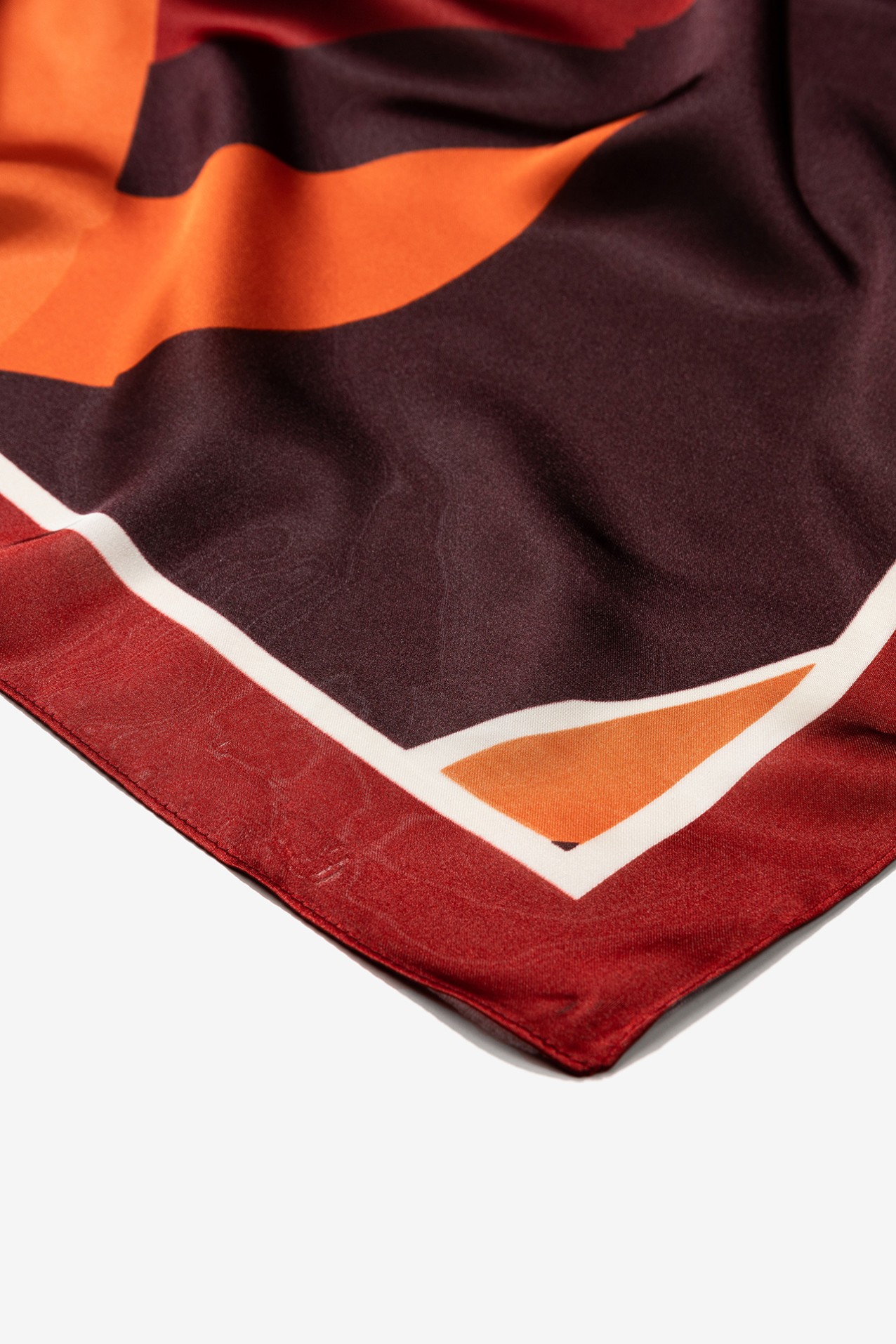 Red Abstract Print Scarf