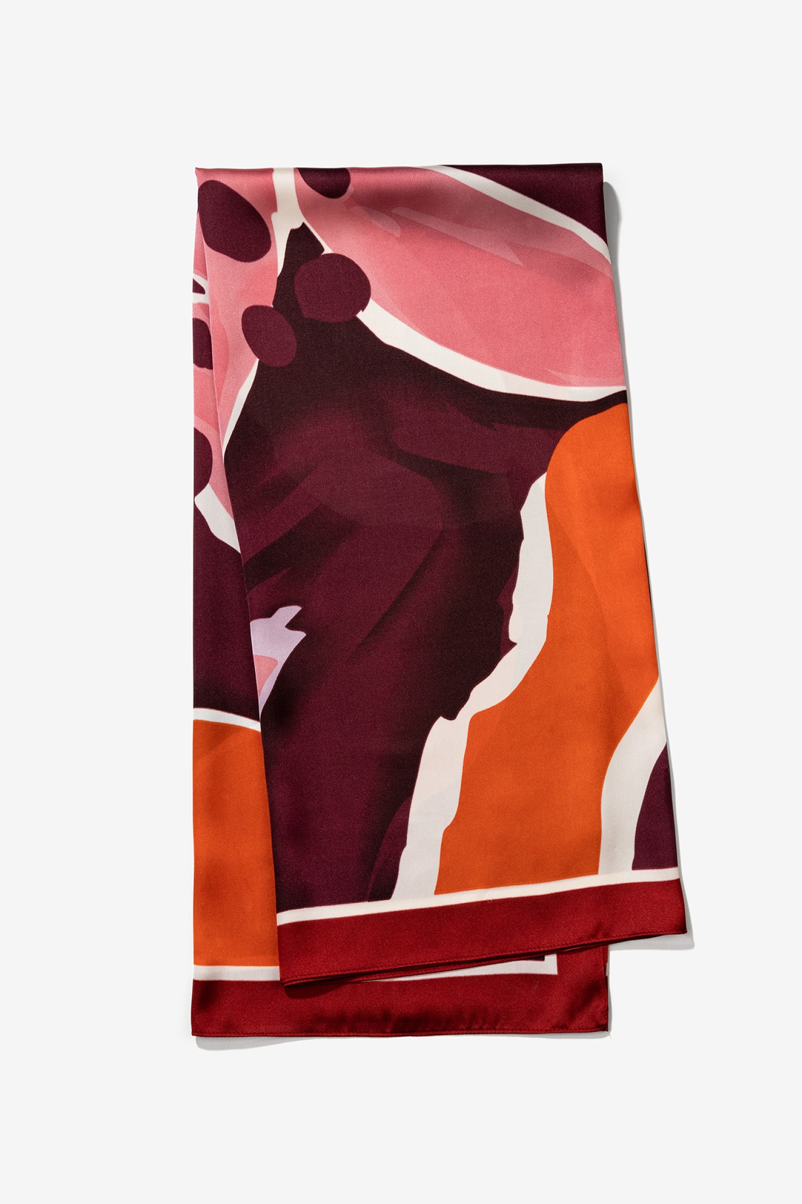 Red Abstract Print Scarf
