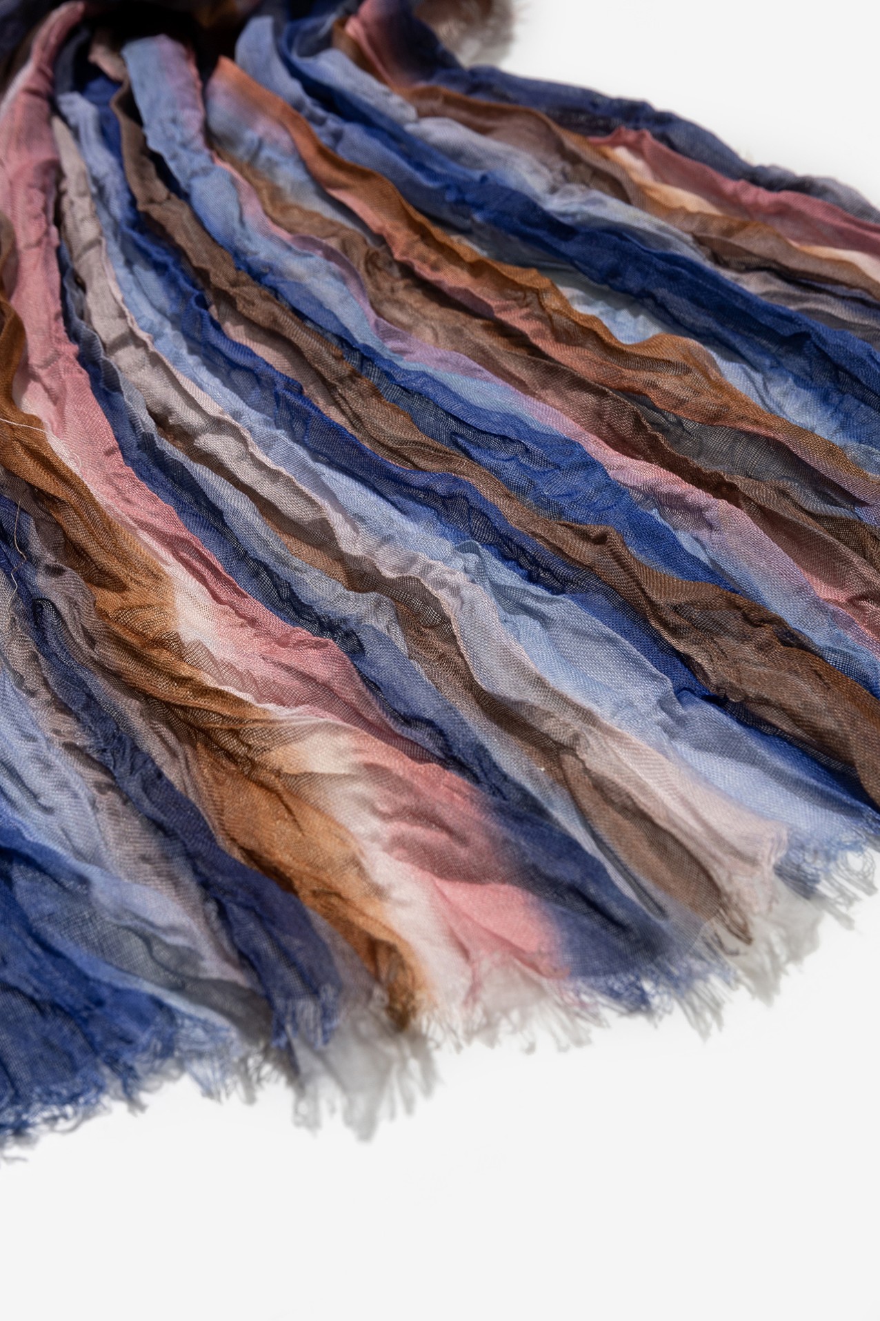 Blue Striped Lightweight Scarf