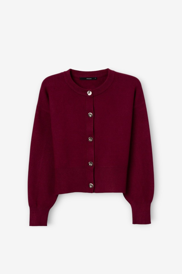 Red Knit Cardigan