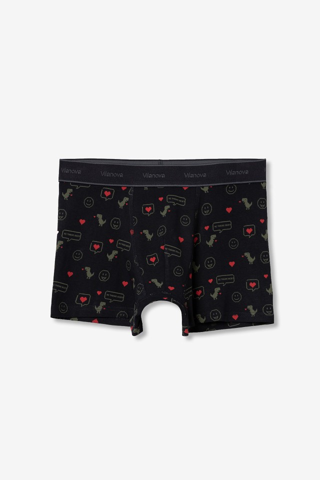 Navy Blue Fun Print Boxers