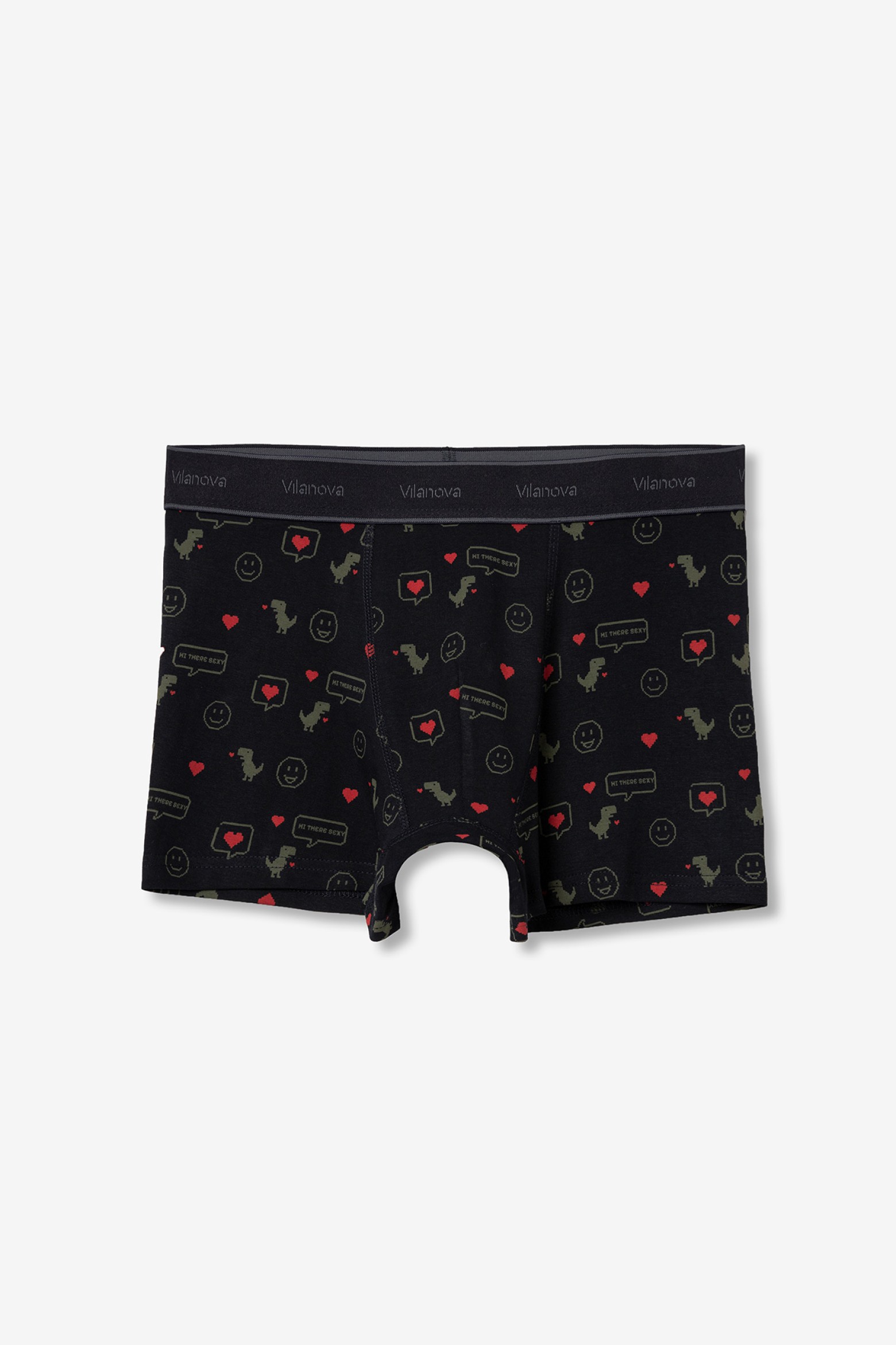 Navy Blue Fun Print Boxers