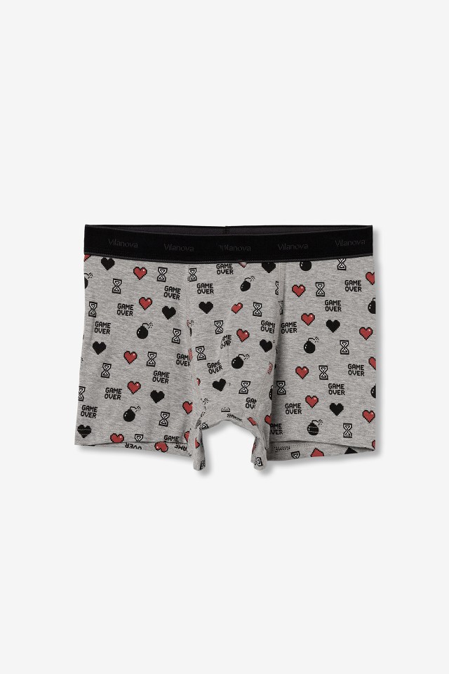 Light Grey Melange Boxers