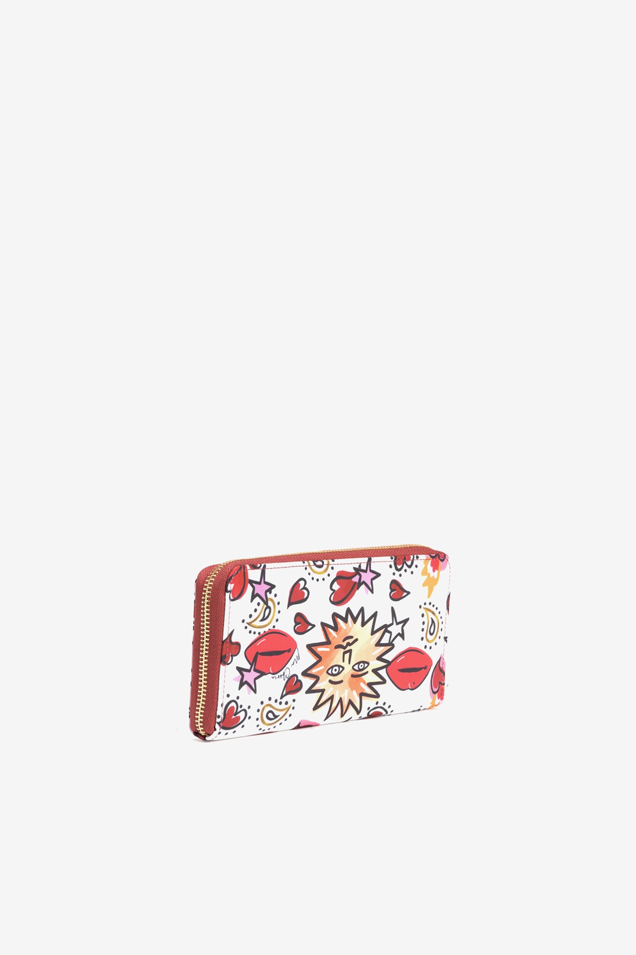 White Fun Print Wallet