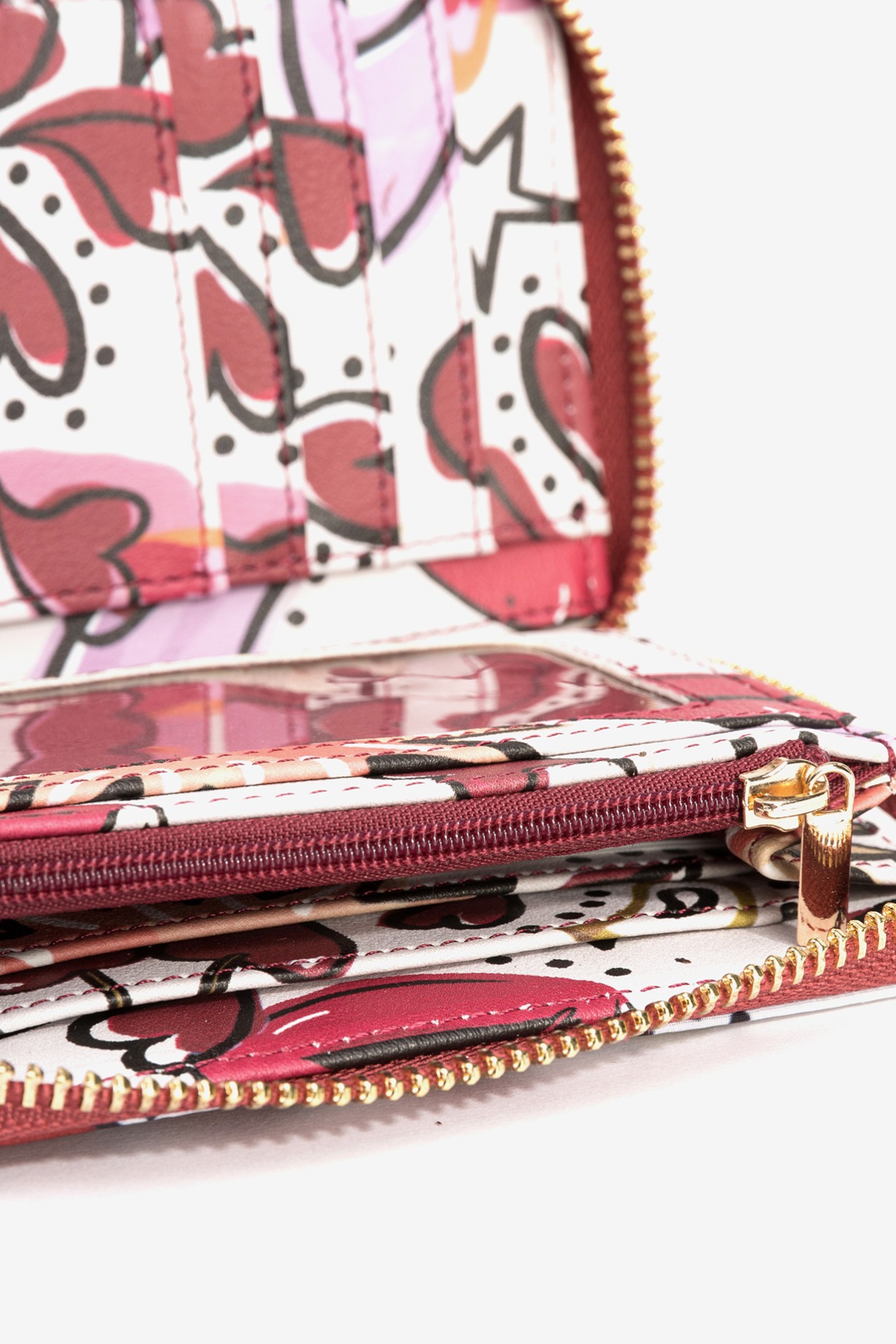 White Wallet With Colour Print