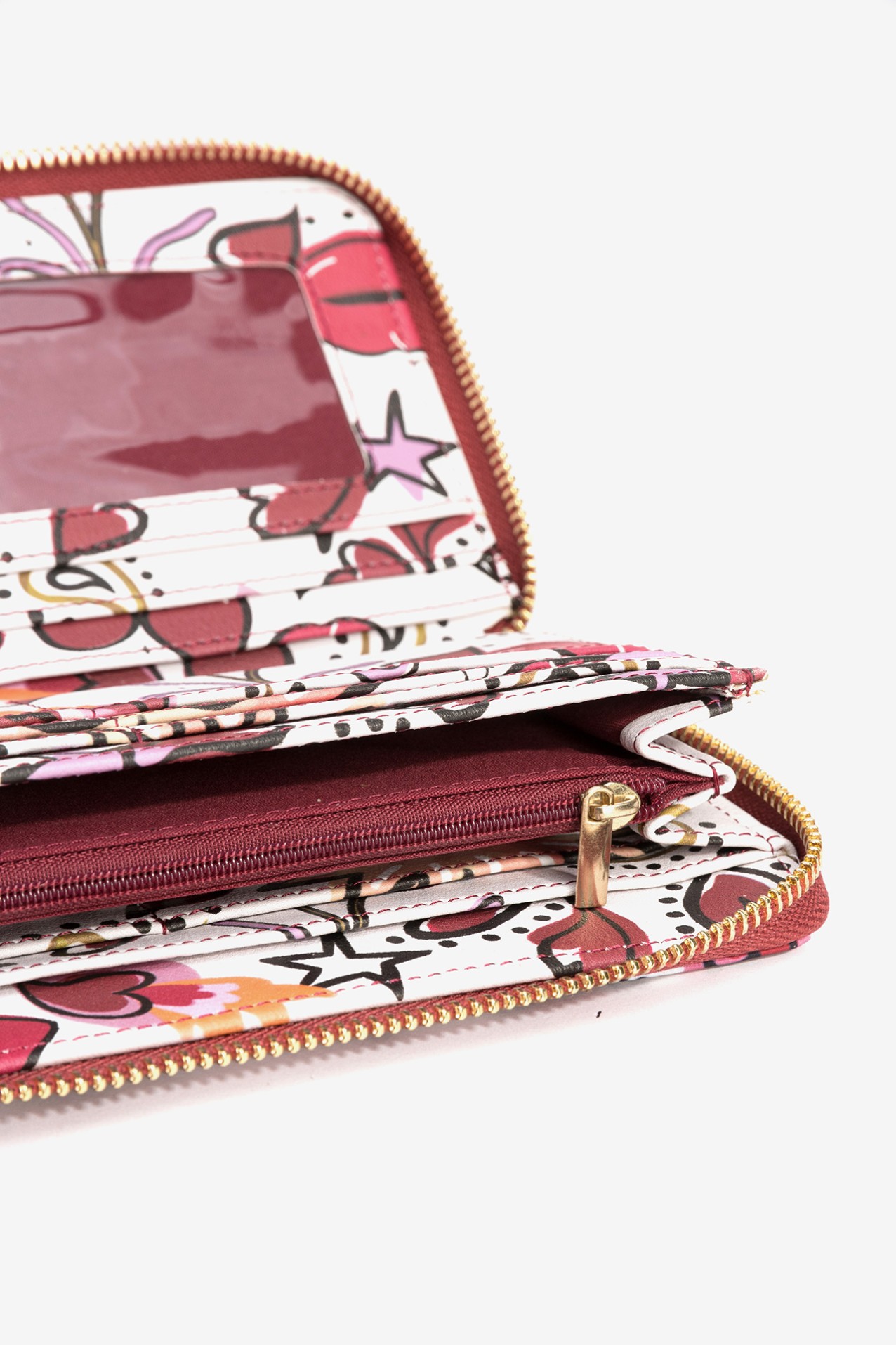 White Fun Print Wallet