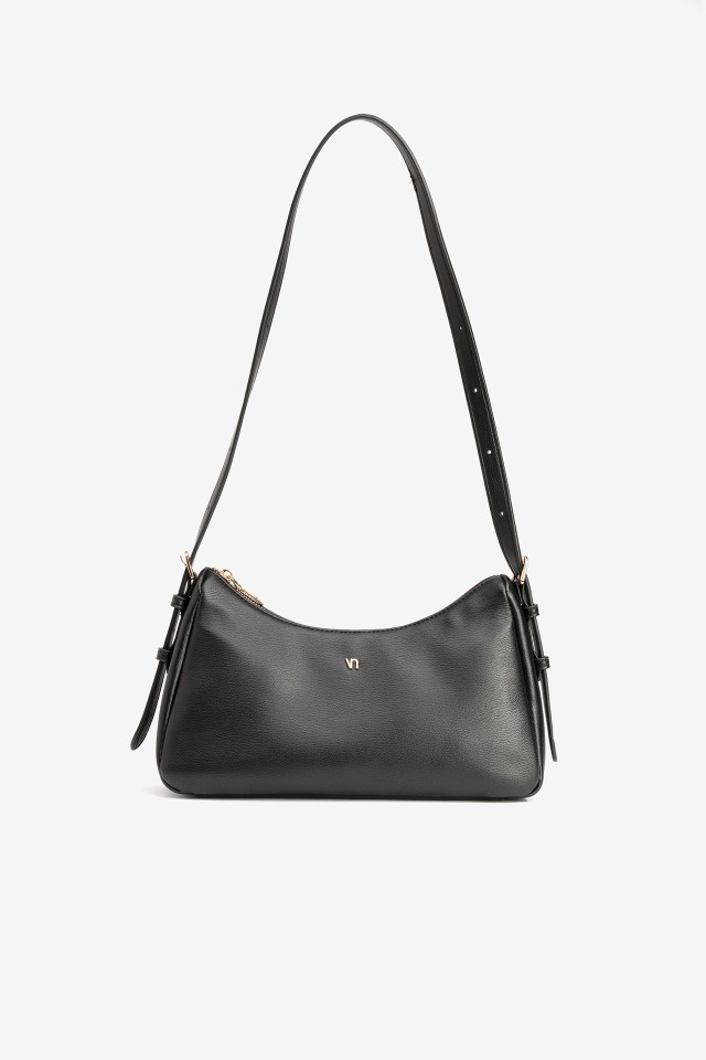 Black Compact Shoulder Bag