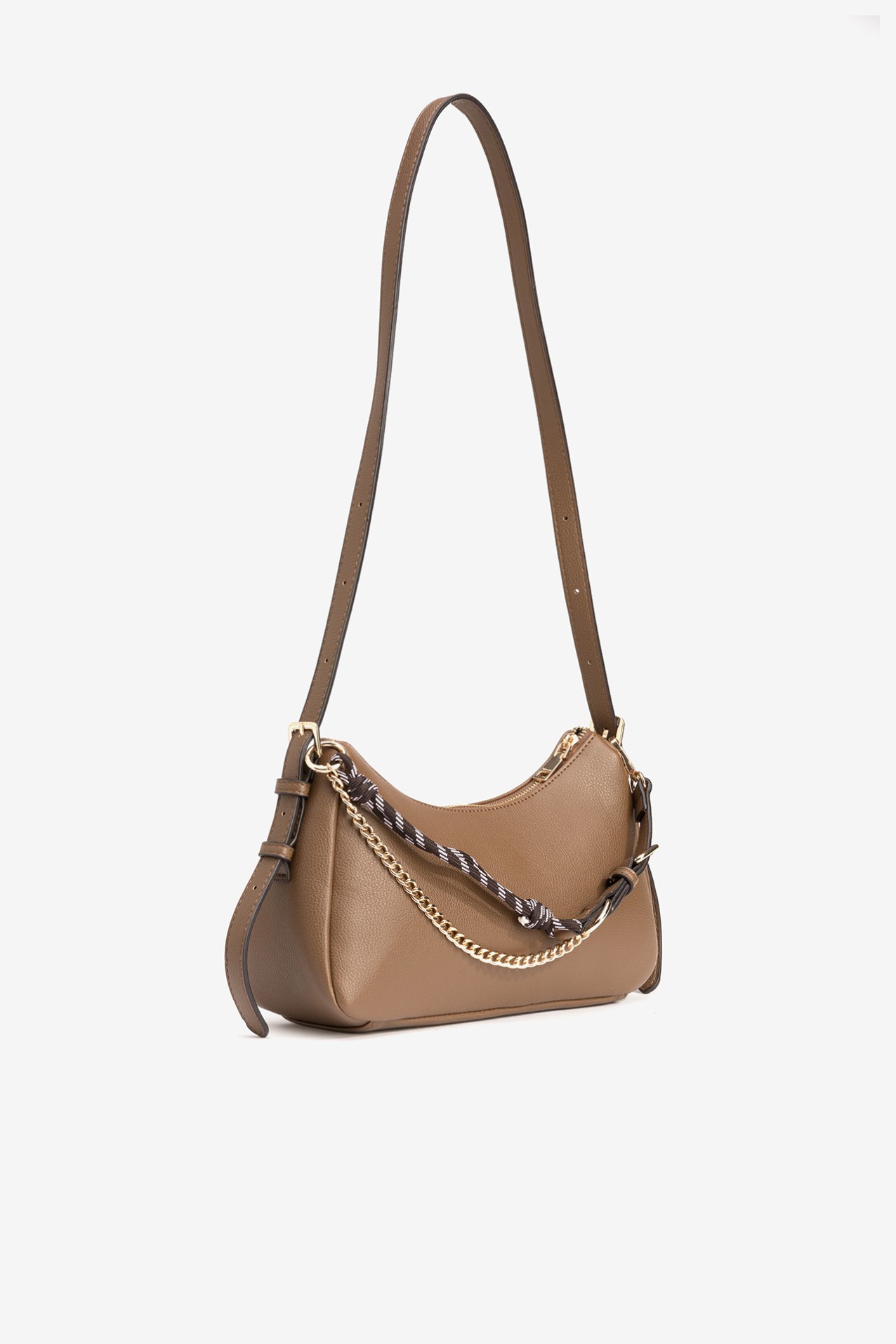 Brown Compact Shoulder Bag