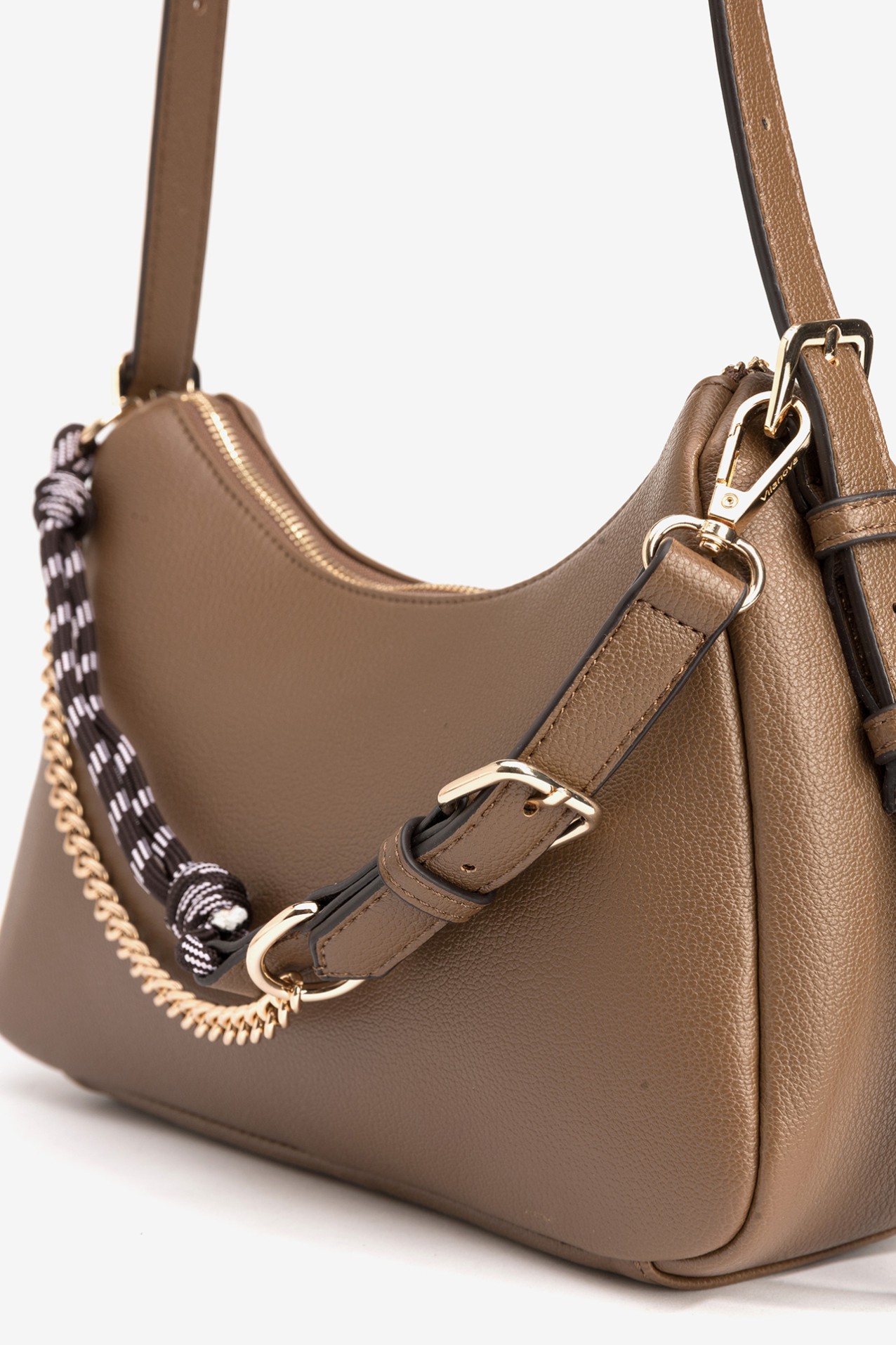 Brown Compact Shoulder Bag