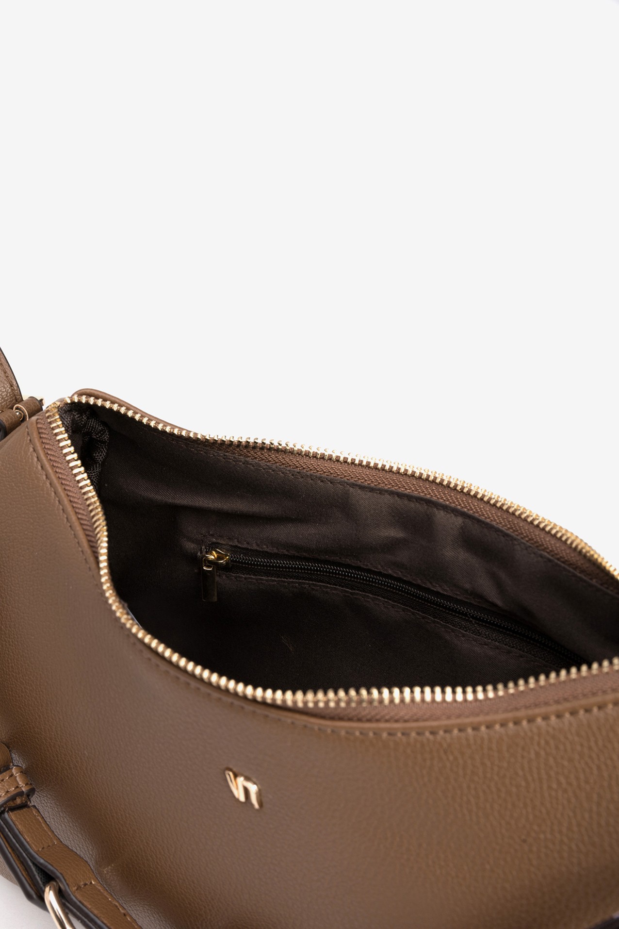 Brown Compact Shoulder Bag
