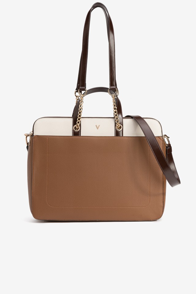 Brown and Beige Wallet Bag