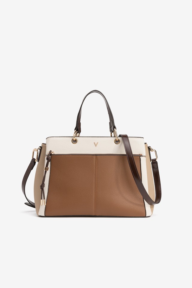 Brown and Beige Handbag