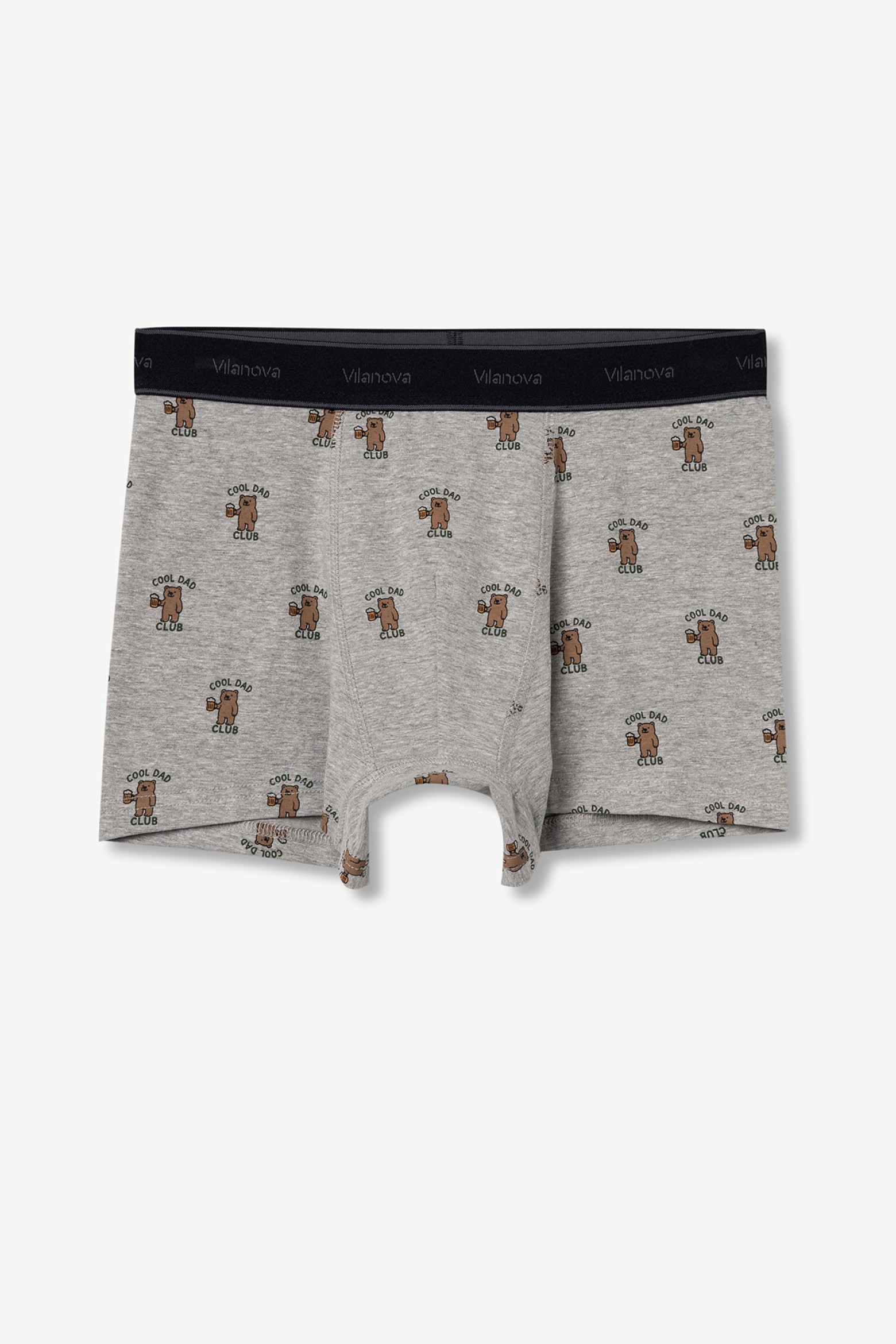 Boxers cinza claro estampados