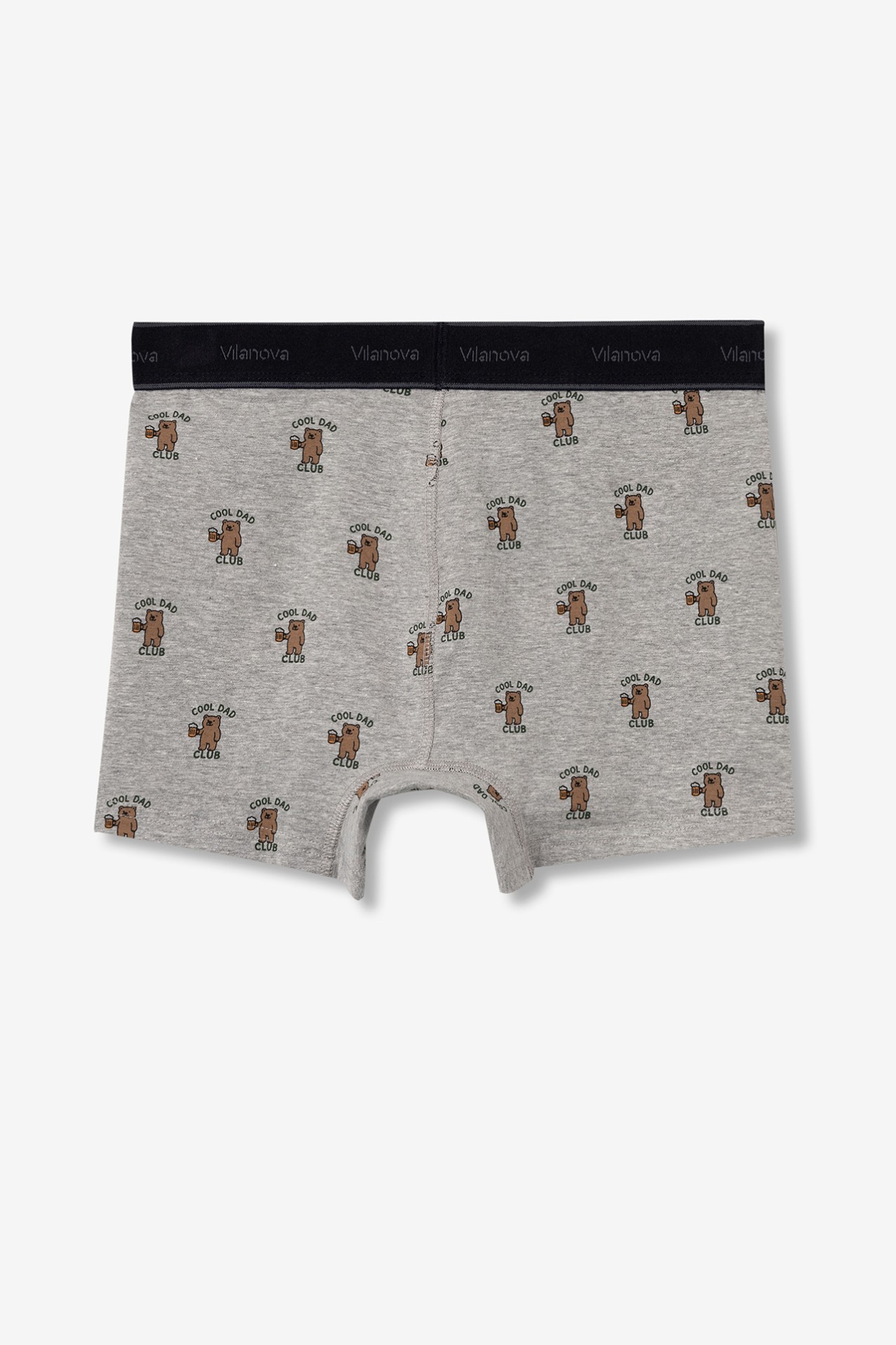 Boxers cinza claro estampados