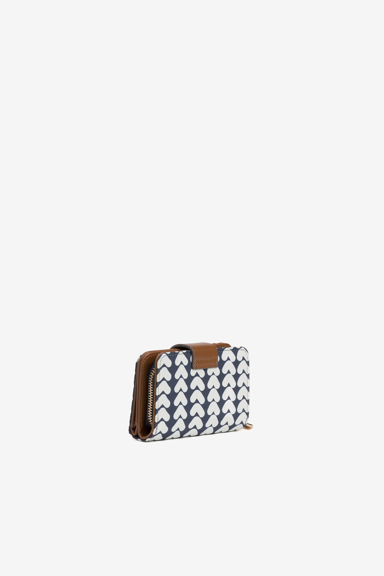 Navy Heart Pattern Wallet