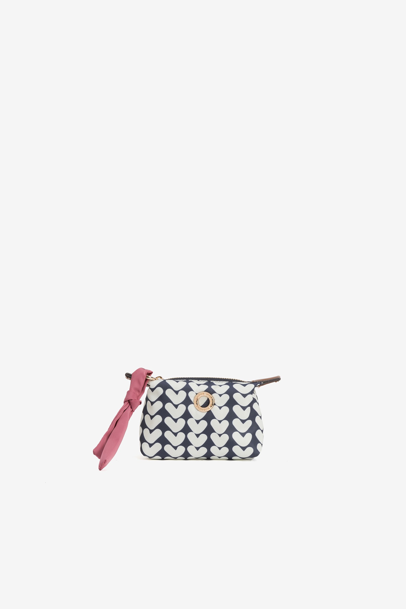 Navy Heart Coin Purse