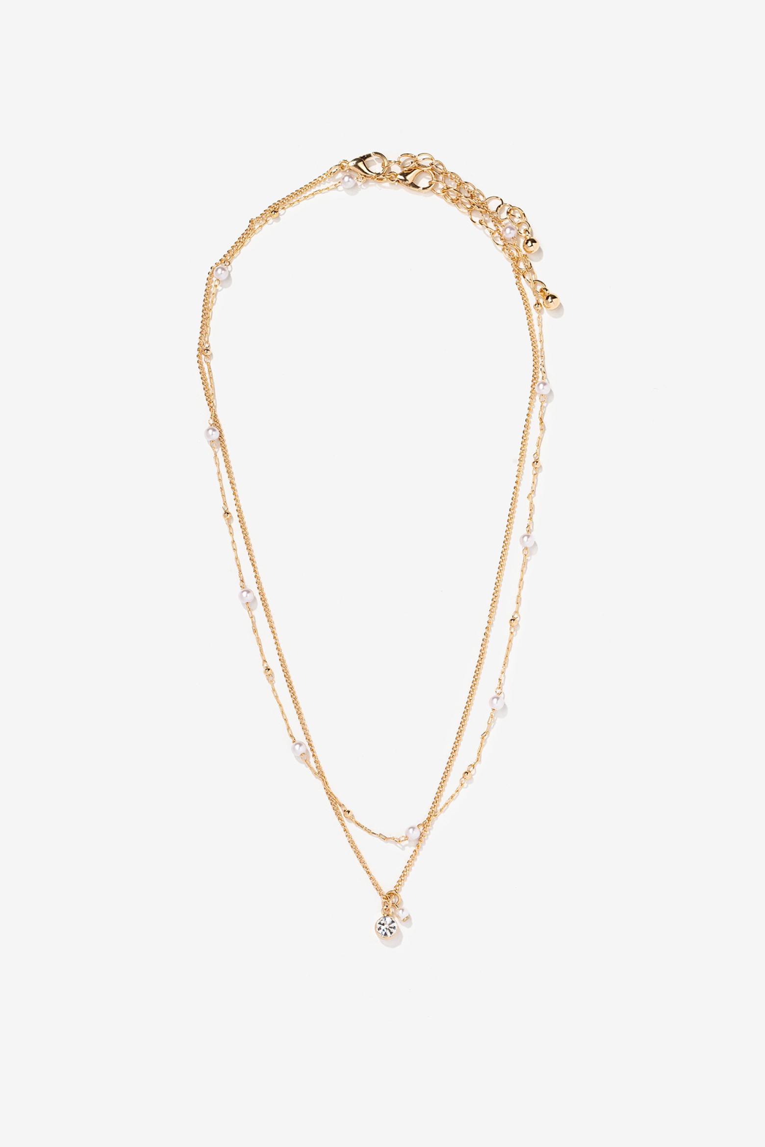 Gold Double Chain Necklace