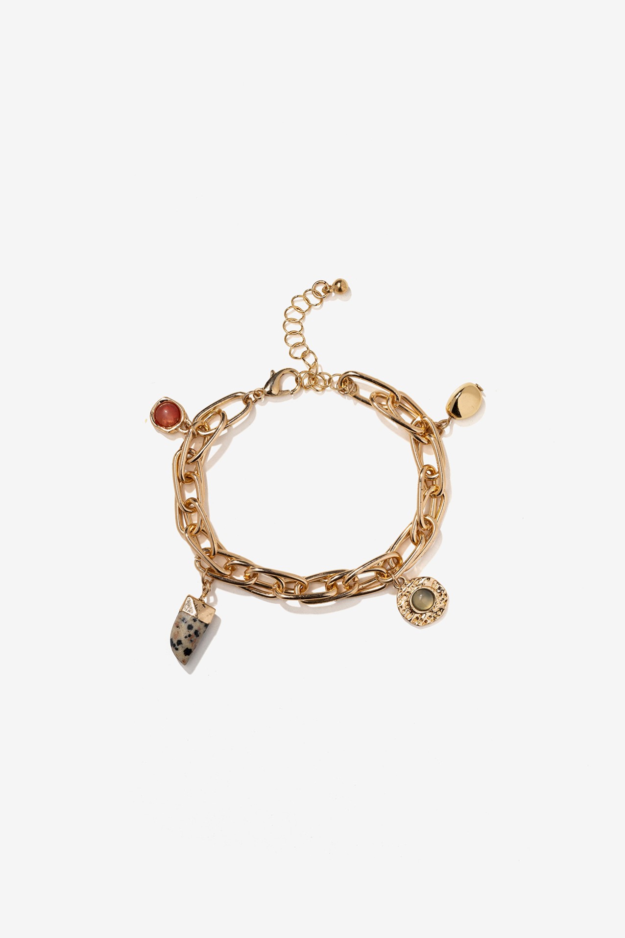 Chunky Gold Charm Bracelet