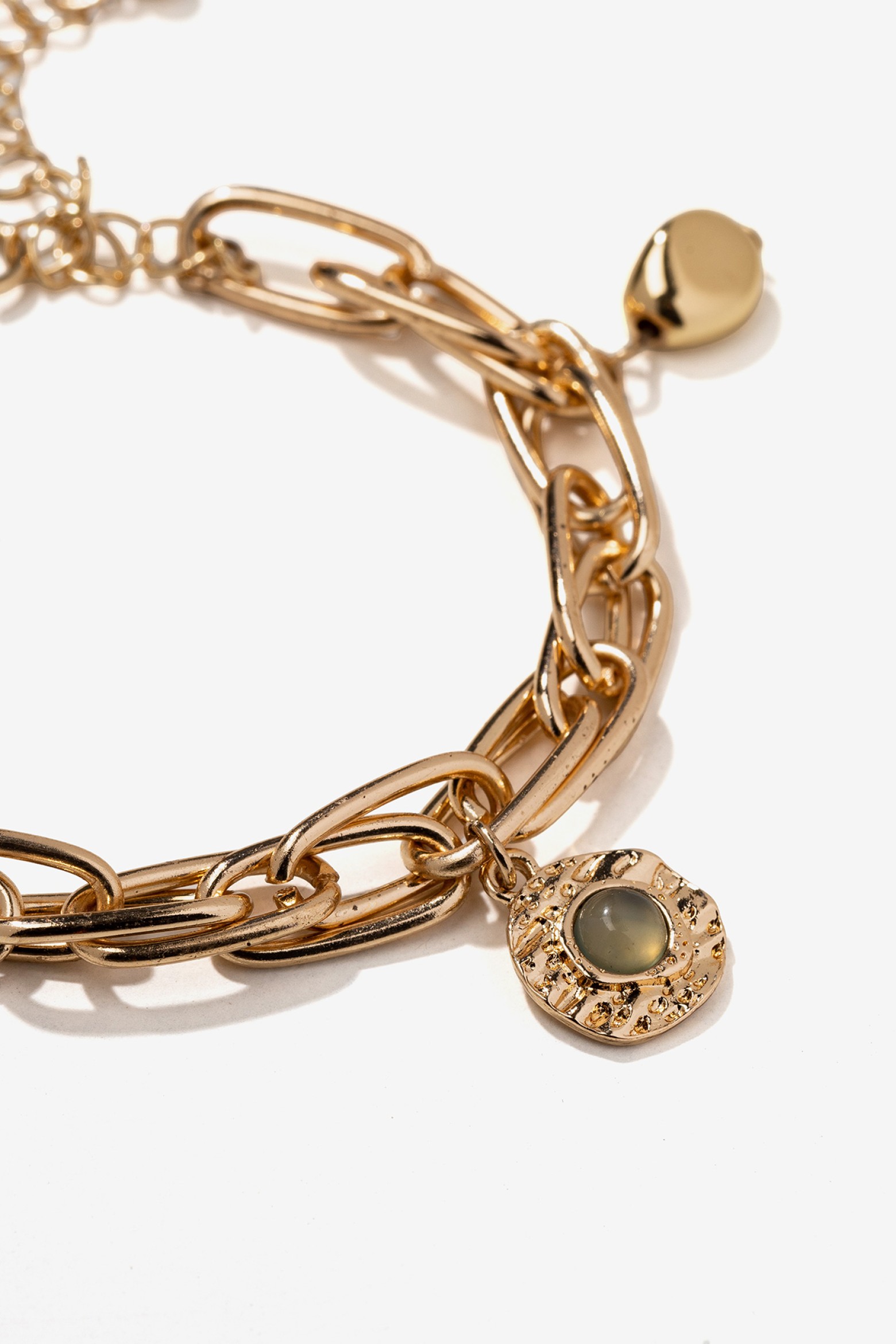 Chunky Gold Charm Bracelet