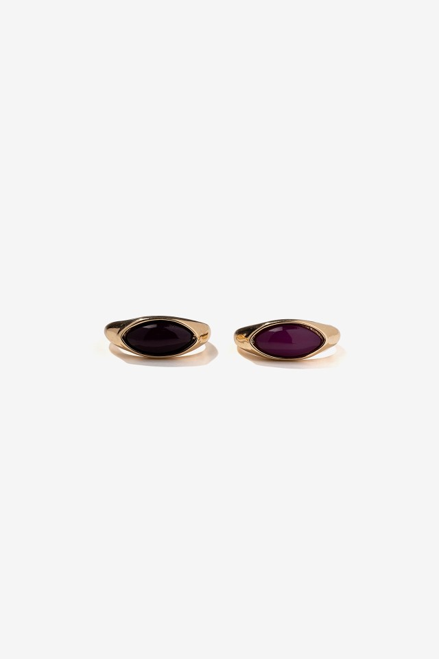 Gold Rings With Oval Stones