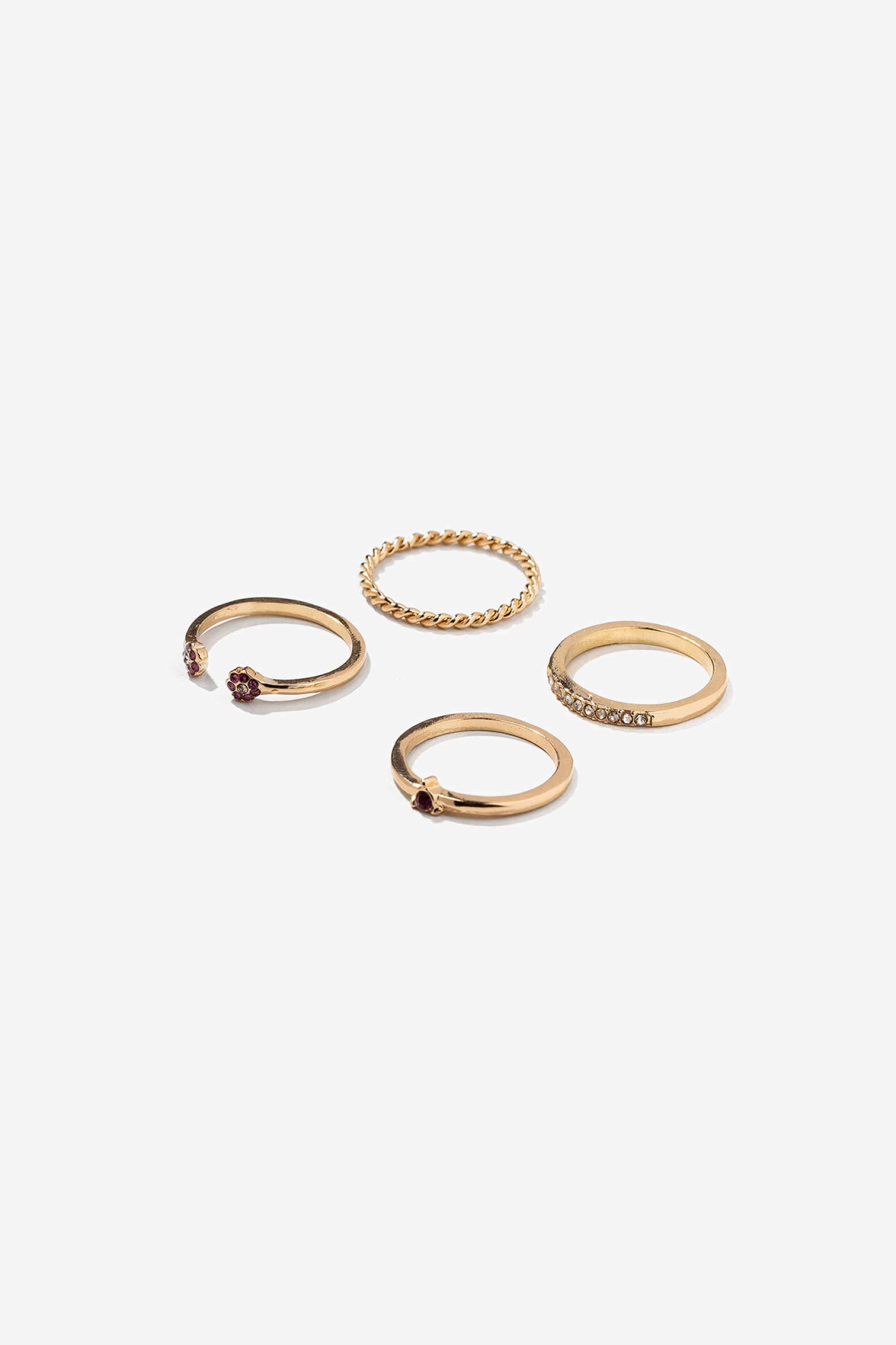 Gold Tone Ring Set