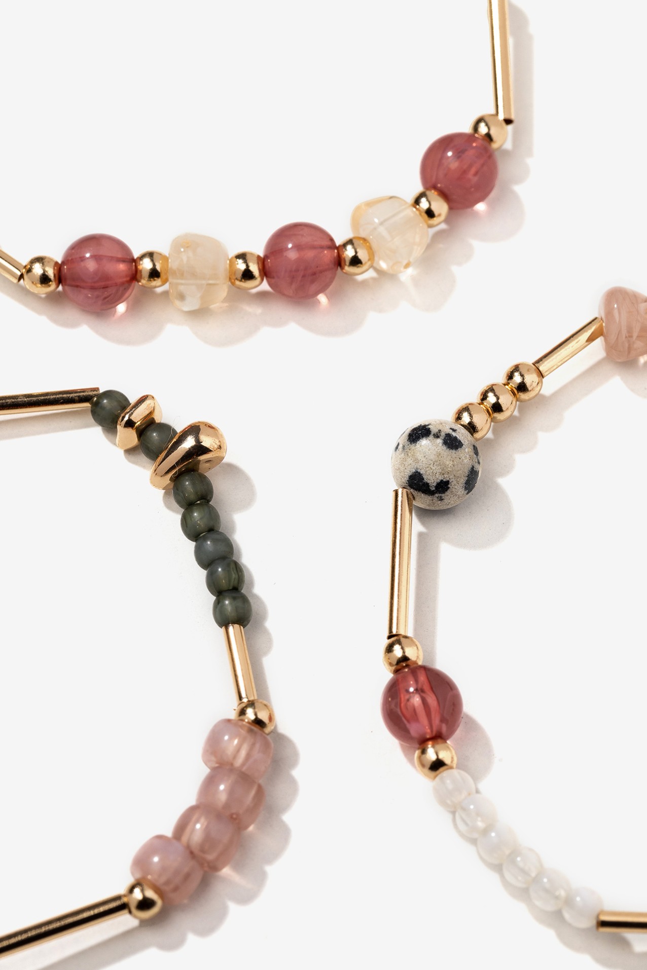 Golden Multicolor Beaded Bracelets