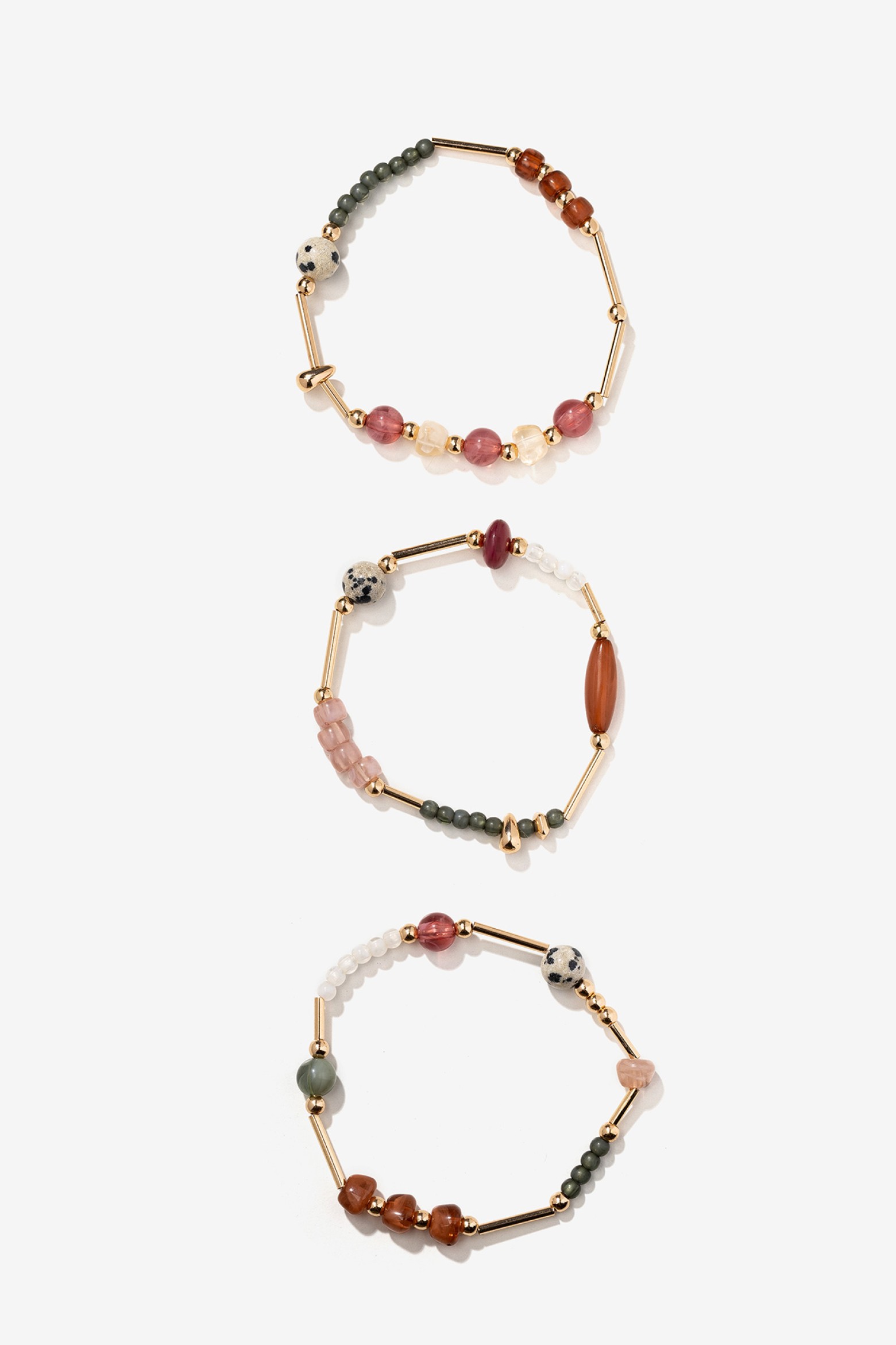 Golden Multicolor Beaded Bracelets