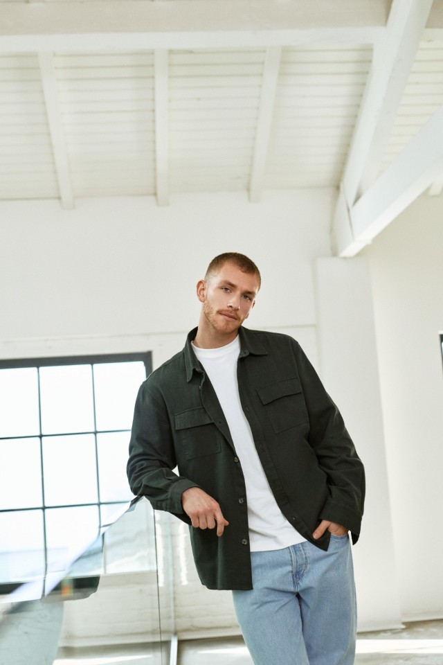 Relaxed Fit Green Shirt