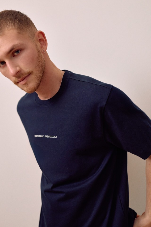 Dark Blue Minimalist T-shirt