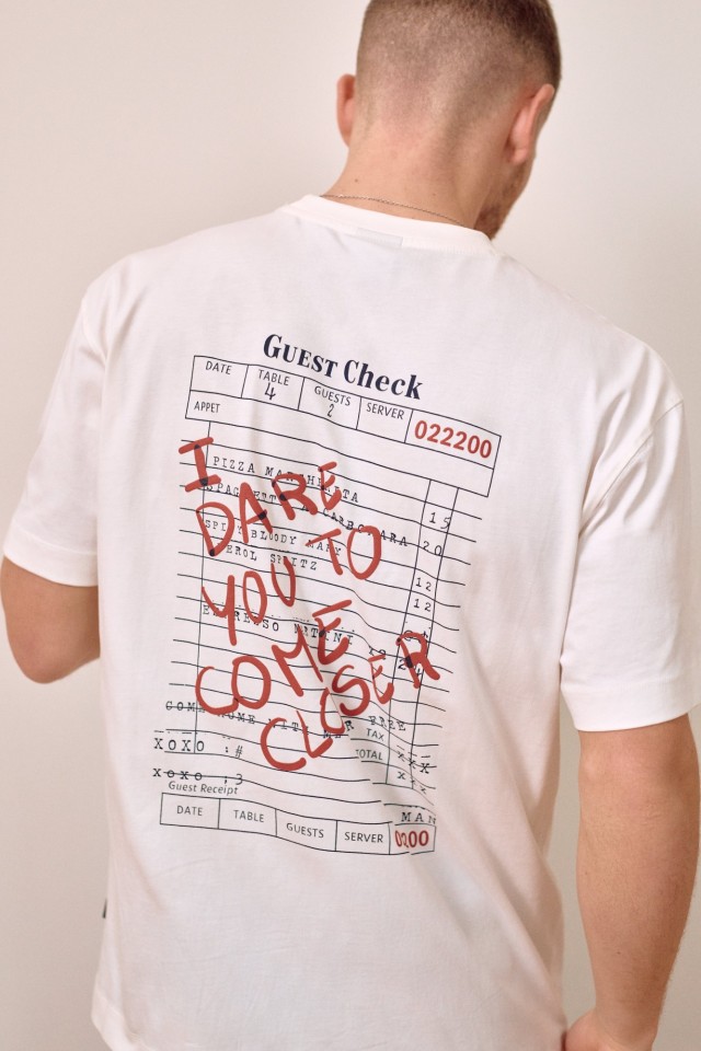 Beige Graphic Relaxed T-shirt