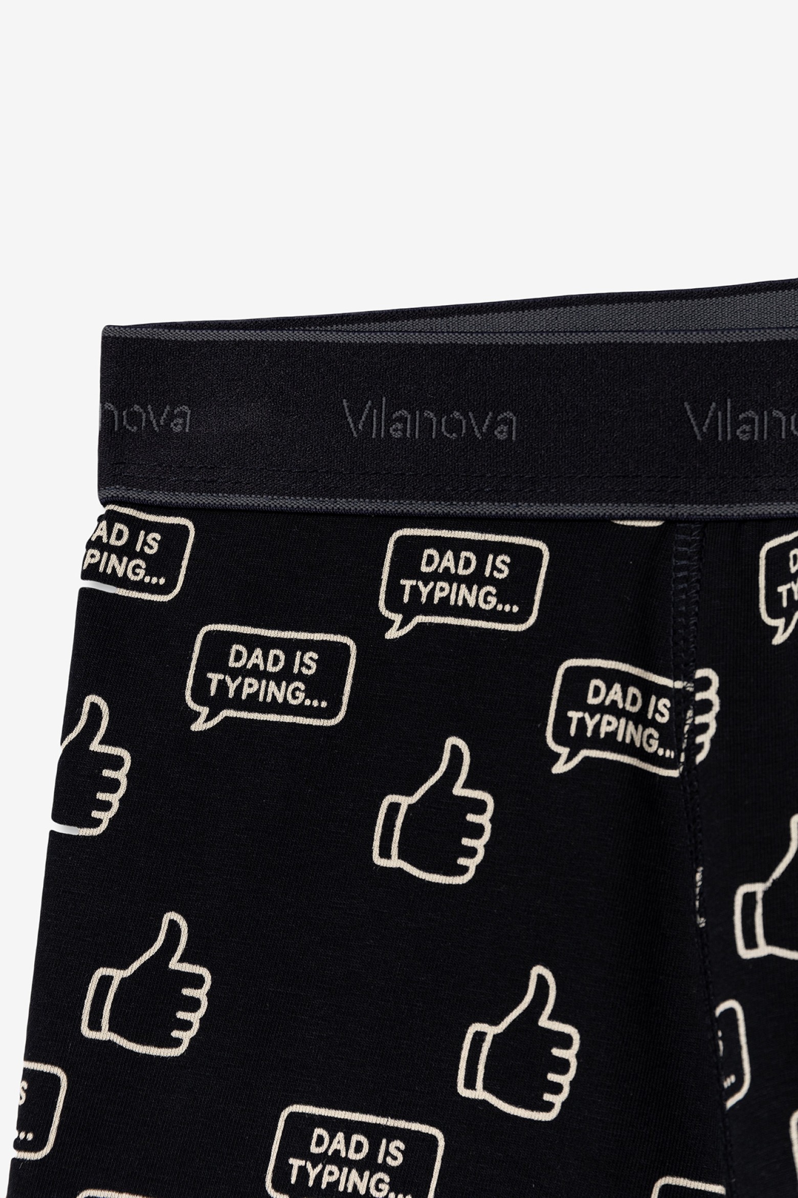 Navy Blue Boxers Thumbs Print