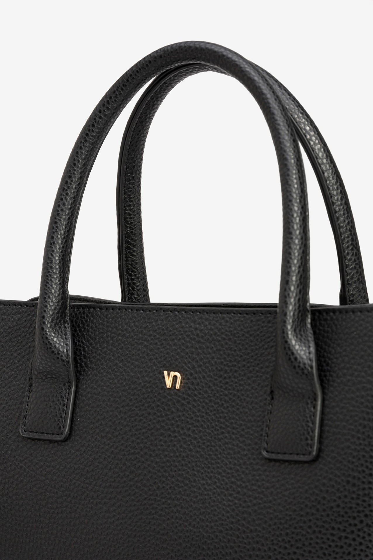 Black Minimalist Structured Bag