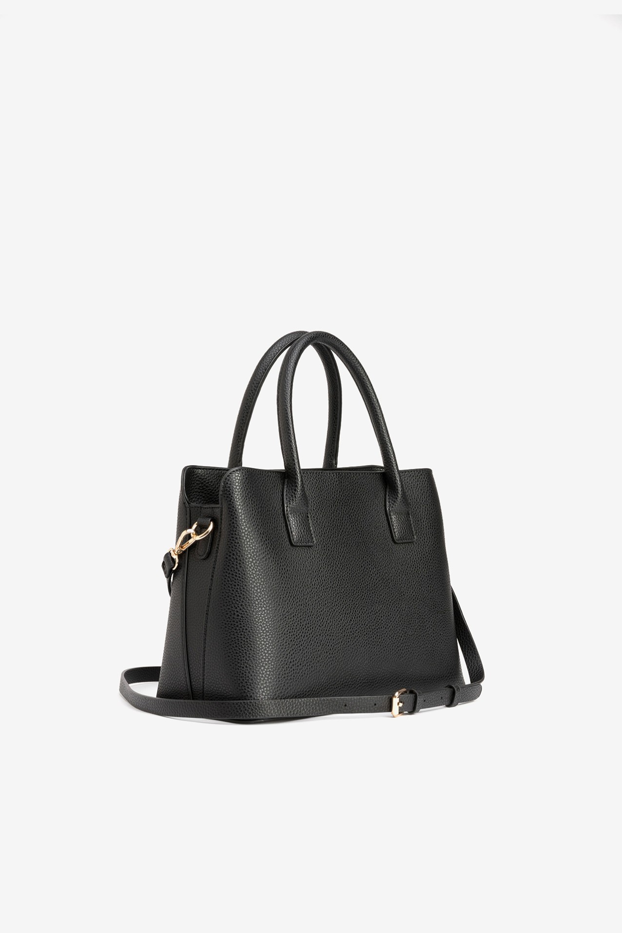Black Minimalist Structured Bag