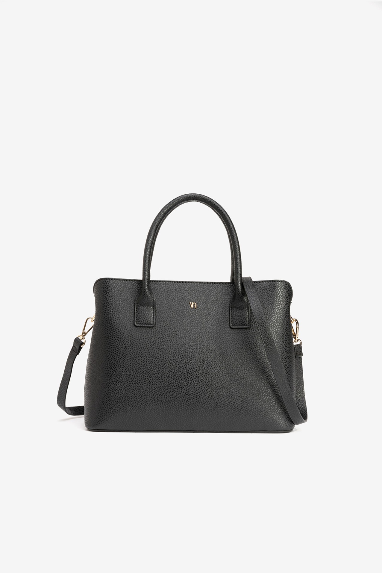 Black Minimalist Structured Bag