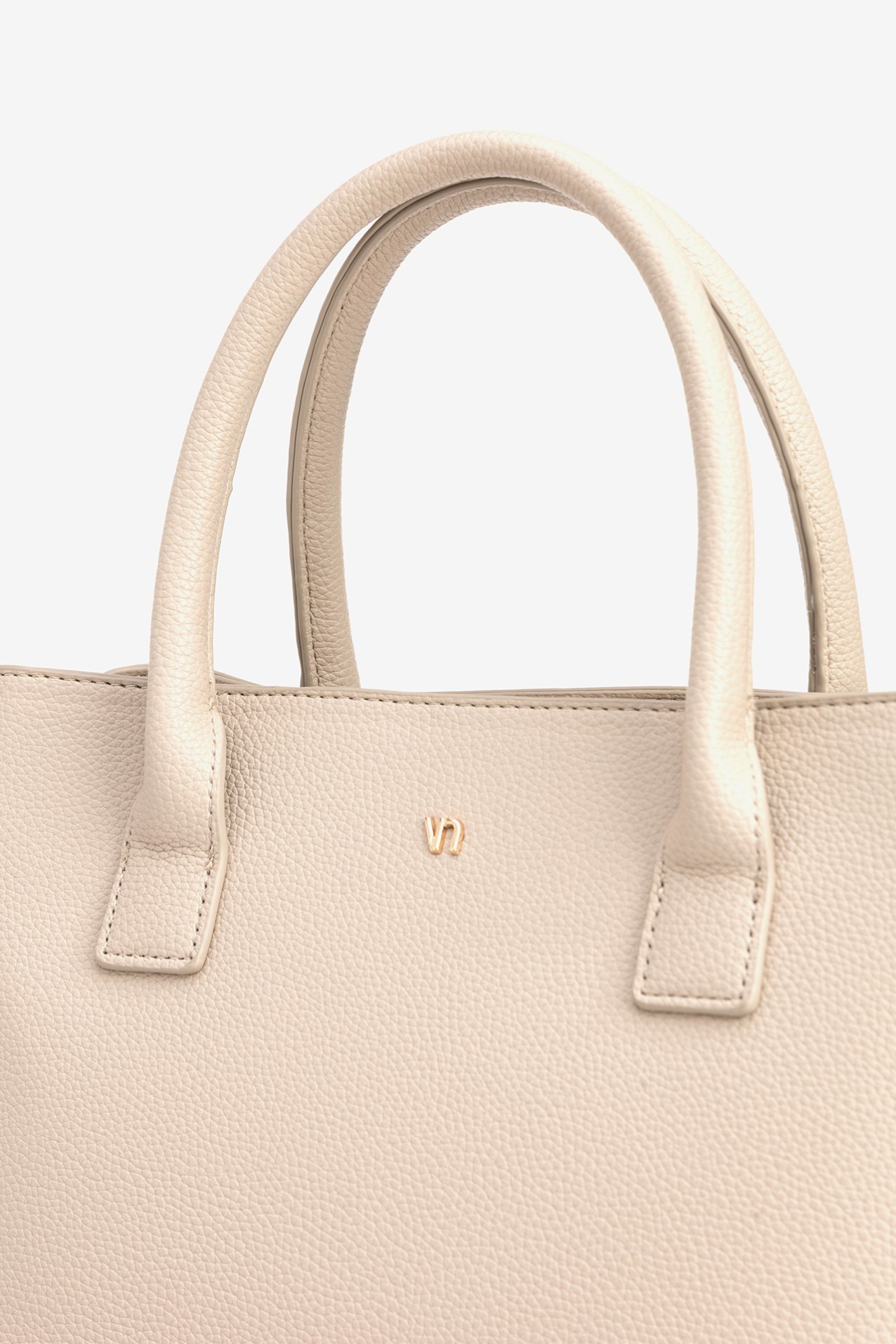 Structured Beige Handbag