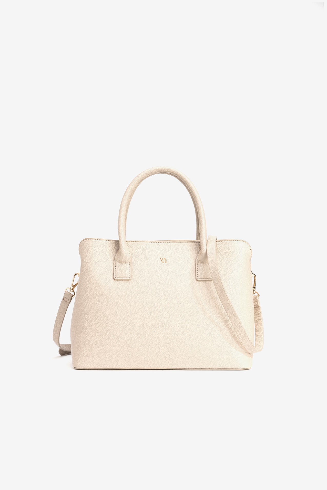 Structured Beige Handbag