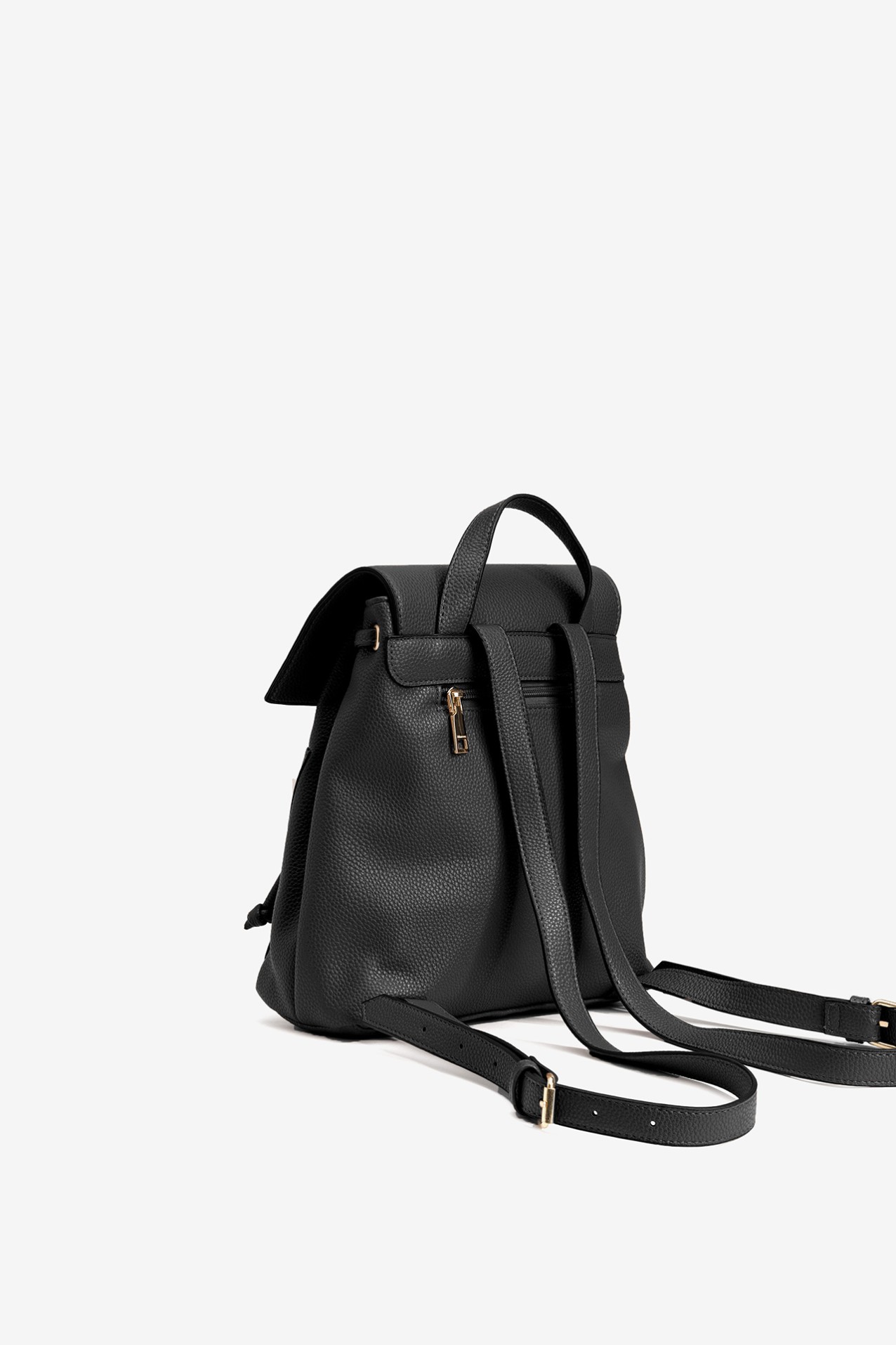 Black Backpack with Drawstrings
