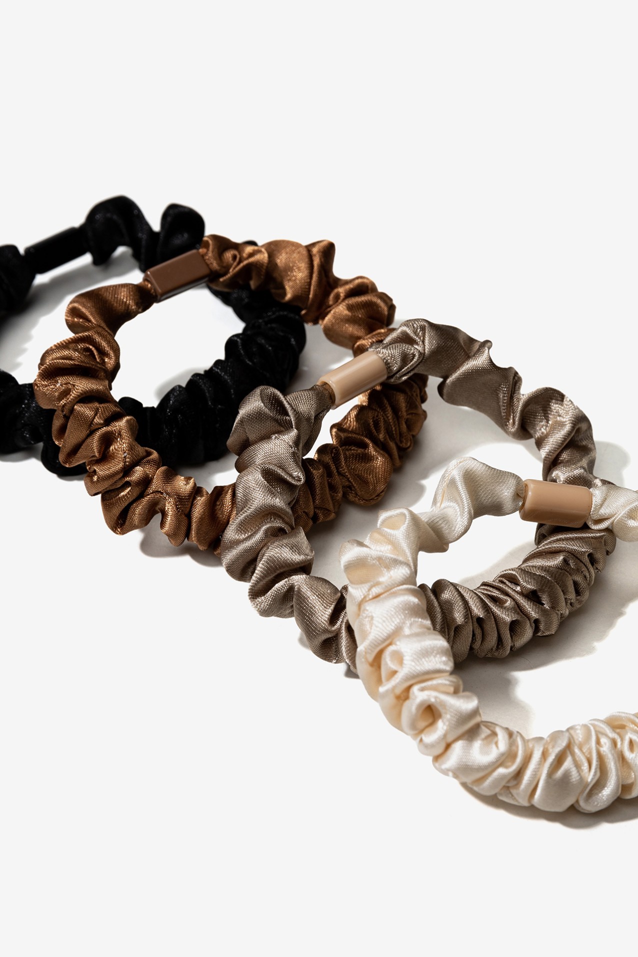 Beige Hair Scrunchies Set