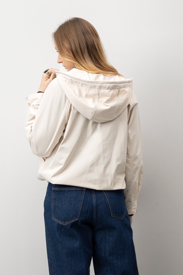 Beige Short Oversized Jacket Beige Short Oversized Jacket