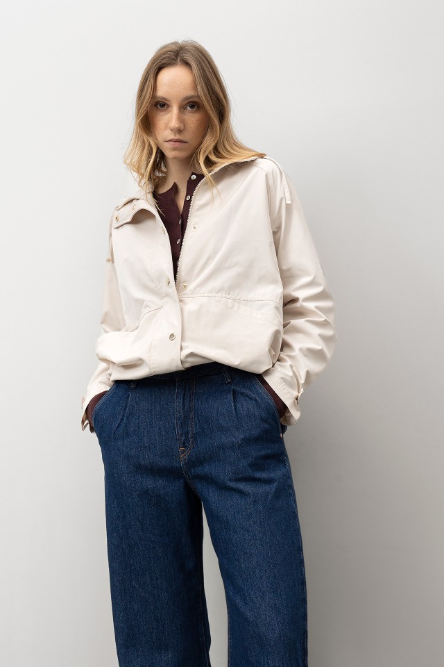 Beige Short Oversized Jacket Beige Short Oversized Jacket